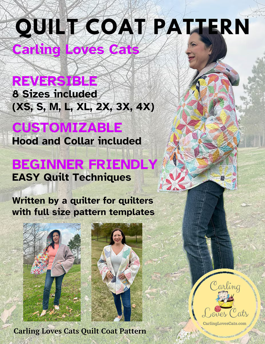 Caring Loves Cats Quilt Coat Pattern