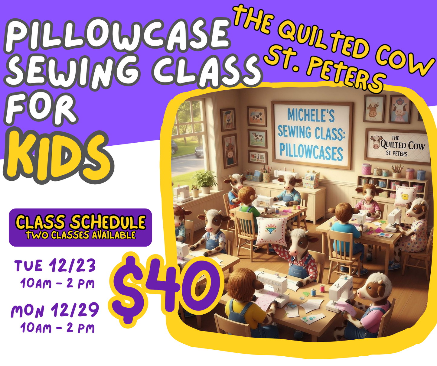 Kid's Sewing Class: Pillowcase