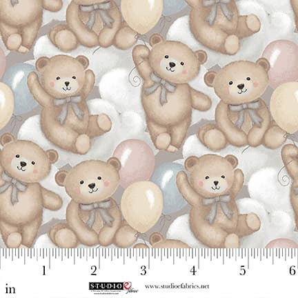 Sleepy Teddy Fabric