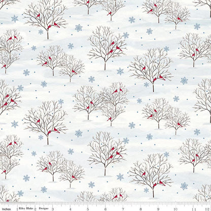 Covered Bridges in Winter Fabric