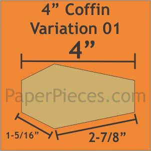 4" Coffin Variation Large Pack 108 Pieces