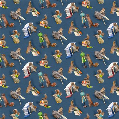 The Secret Life of Squirrels IV Fabric